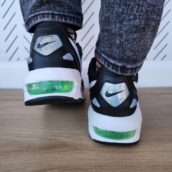 ❤️❤️Rare Nike Air Max 2 Light Womens Shoes 7.5 Sneakers Red Green A01741-003 New - Picture 7 of 12